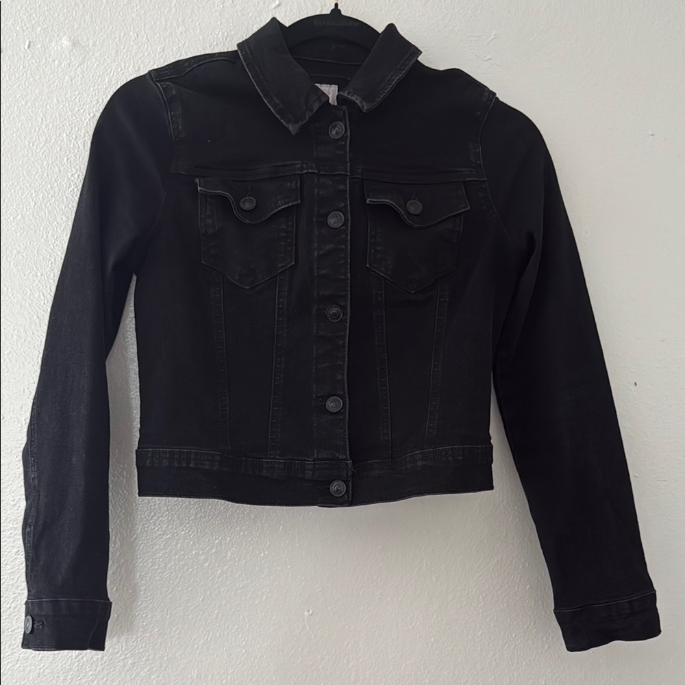 Wax Jean Black Cropped Jean Jacket